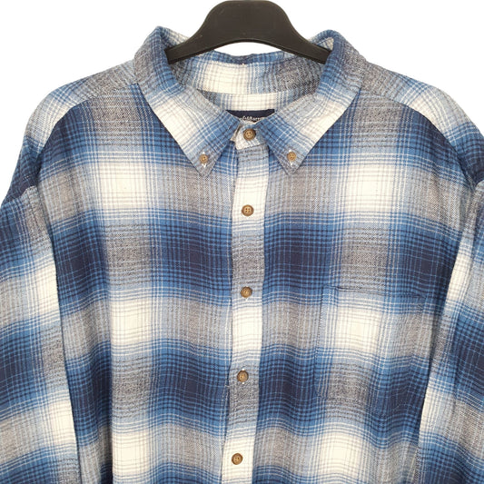 Croft & Barrow Flannel Shacket Long Sleeve Regular Fit Check Shirt Blue