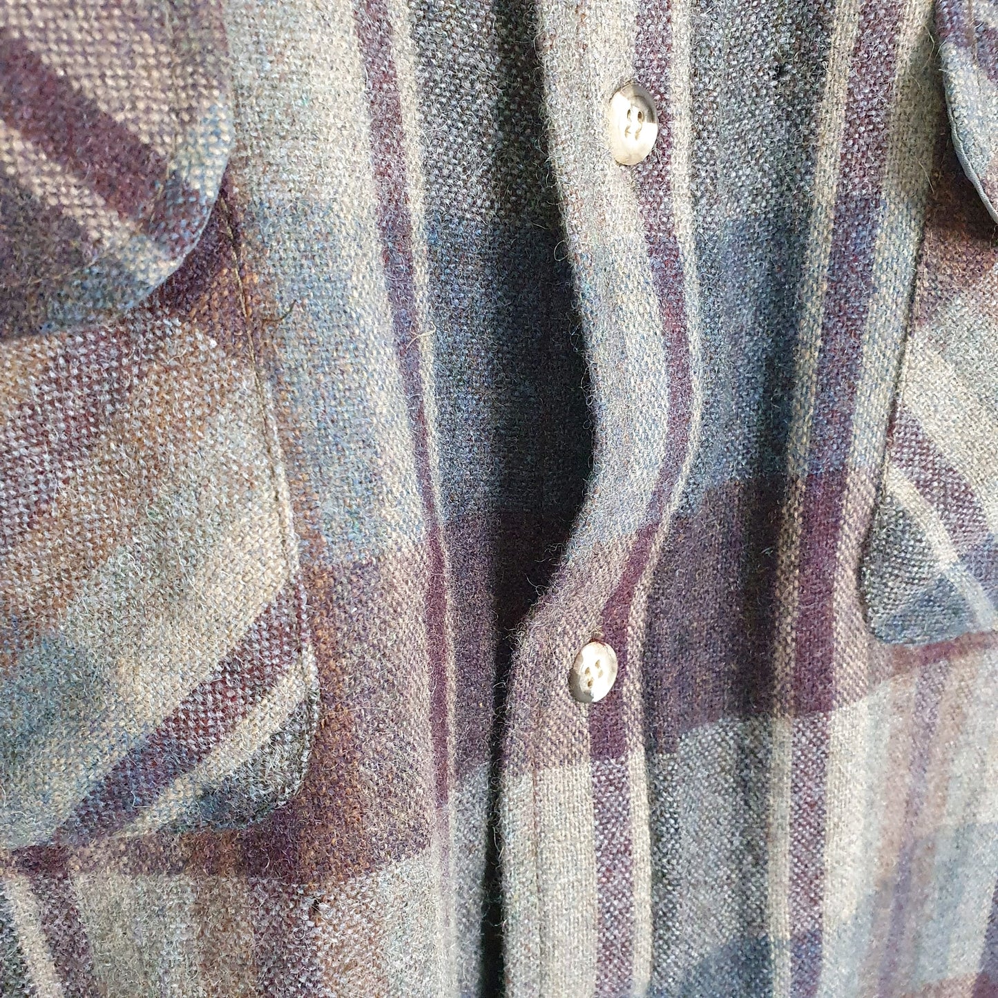 High Sierra Flannel Shacket Long Sleeve Regular Fit Check Wool Shirt Brown