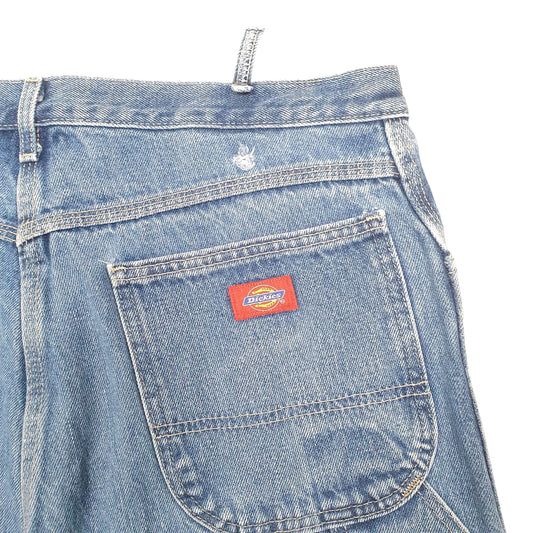 Mens Blue Dickies Carpenter Work Wear Denim Shorts