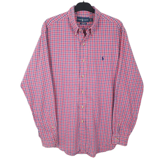 Mens Pink Ralph Lauren Long Sleeve Shirt