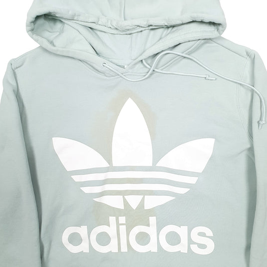 Mens Green Adidas Spellout Hoodie Jumper