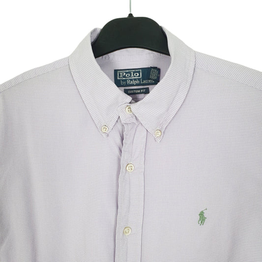 Ralph Lauren Long Sleeve Custom Fit Check Shirt Purple