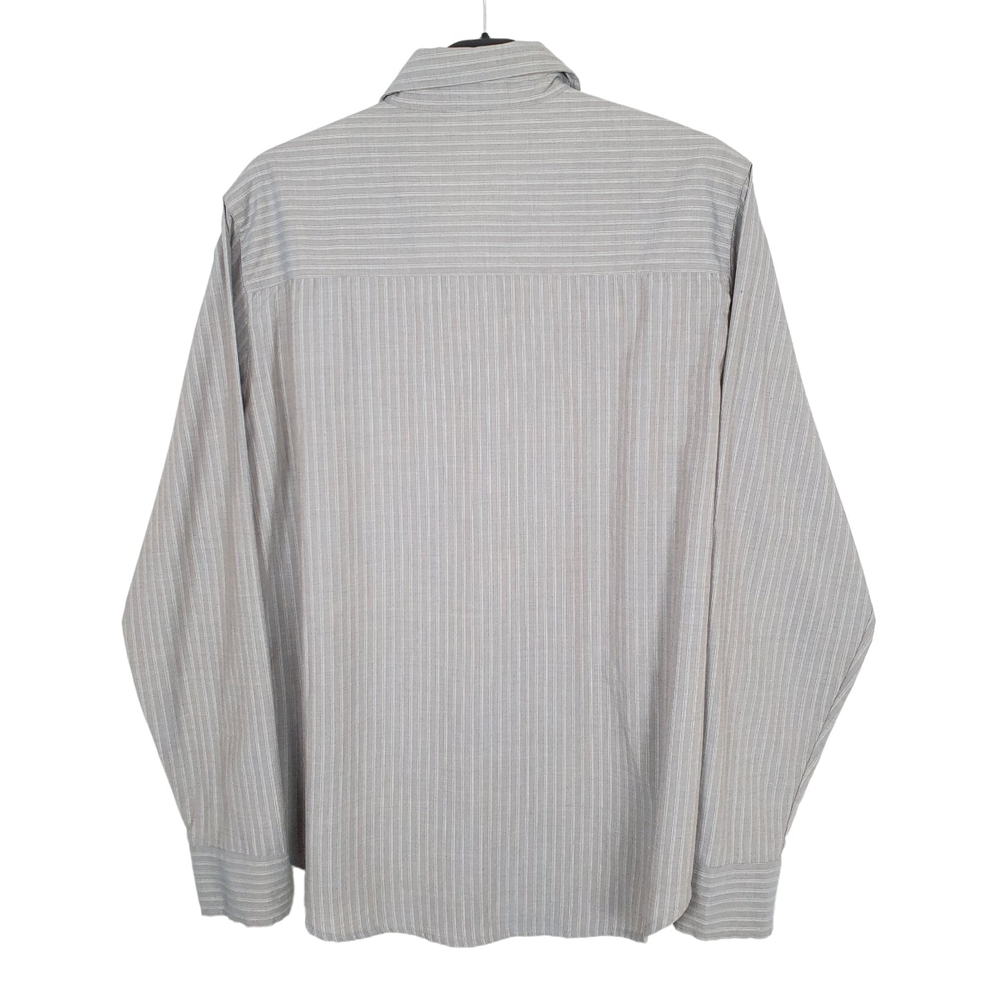 Armani Long Sleeve Regular Fit Striped Shirt Grey