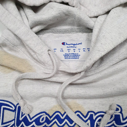 Mens Grey Champion Hoodie Jumper