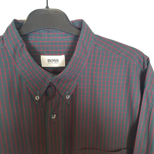 Hugo Boss Long Sleeve Regular Fit Check Shirt Black