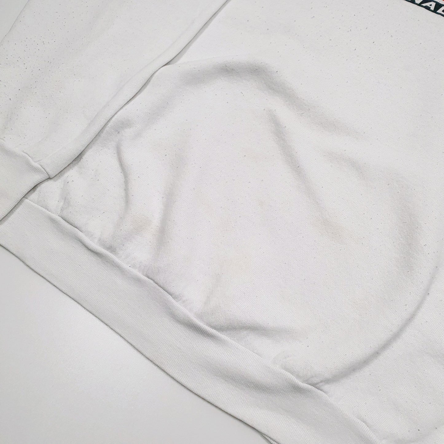 Fruit of the Loom 1990's Nascar Speedway Crewneck L White