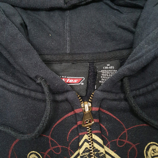 Mens Black Dickies Hoodie Full Zip Jumper
