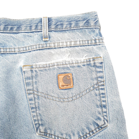 Mens Blue Carhartt Workwear Denim Shorts