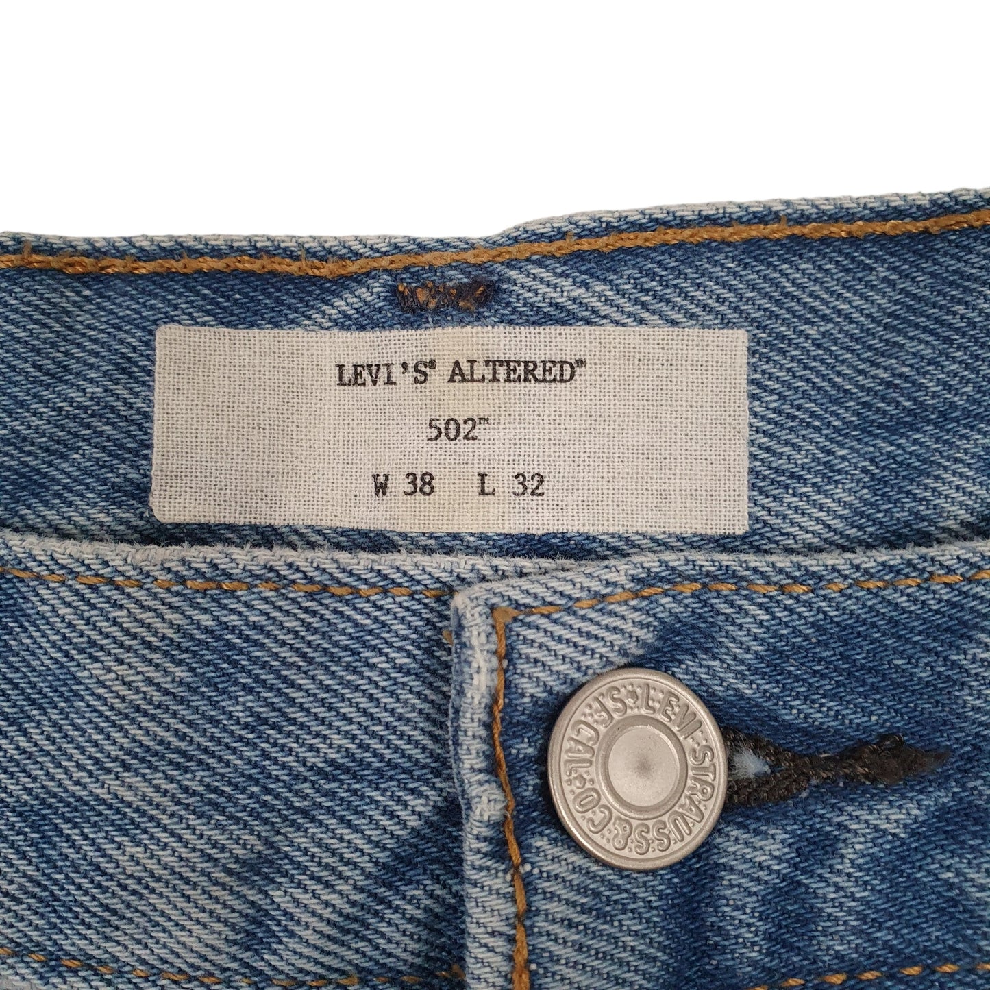 Levis 502 Regular Fit Altered Carpenter Tapered Jeans W40 L31 Blue