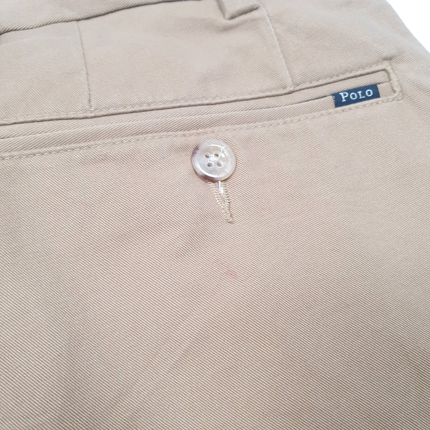 Mens Beige Polo Ralph Lauren Stretch Custom Fit Chino Trousers