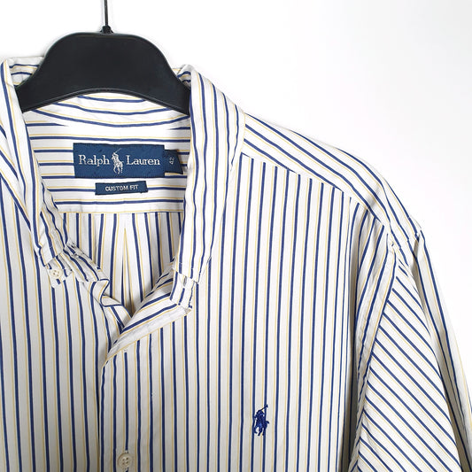 Polo Ralph Lauren Short Sleeve Custom Fit Striped Shirt White