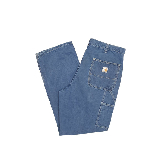 Carhartt Casual Loose Fit Carpenter Jeans W36 L32 Blue