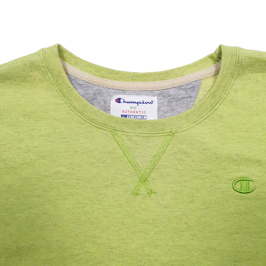 Womens Green Champion Crewneck Jumper