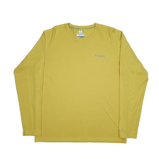 Mens Green Columbia Sportswear Omni Freeze Performance Fishing Gear PFG Long Sleeve T Shirt