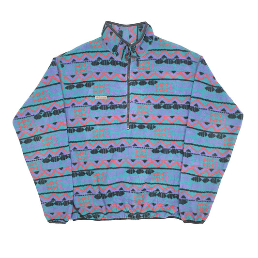 Columbia Sportswear Funky Quarter Zip Fleece L Blue