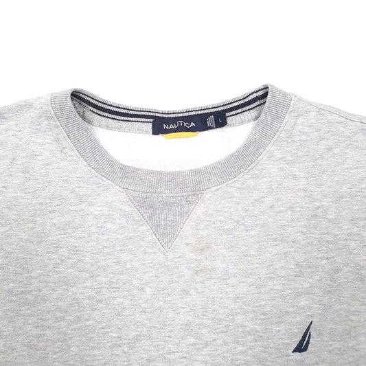 Mens Grey Nautica Crewneck Jumper