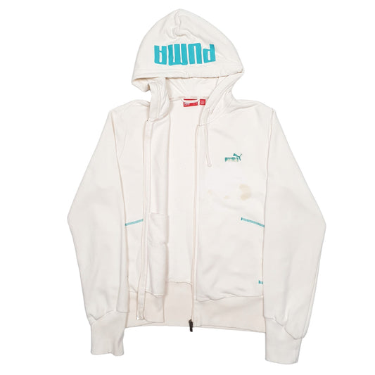 Womens Cream Puma Full Zip Jumper