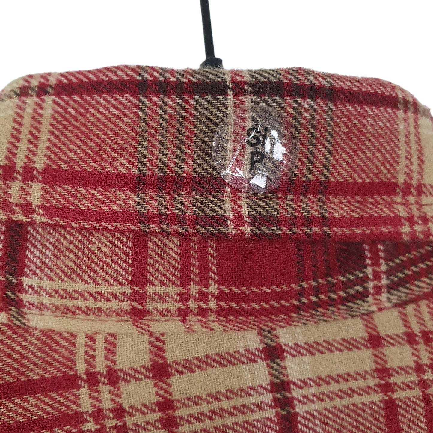 Arrow USA Flannel Shacket Overshirt Long Sleeve Regular Fit Check Shirt Burgundy