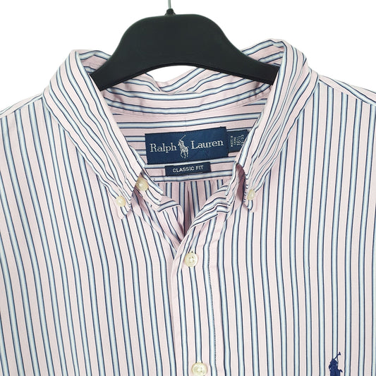 Mens Pink Ralph Lauren Long Sleeve Shirt