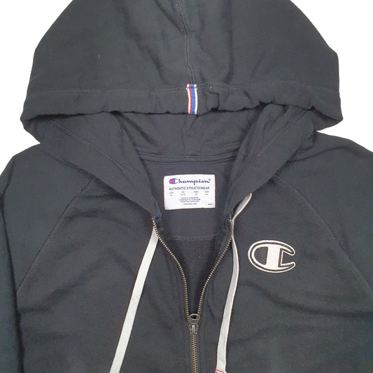 Mens Black Champion Full Zip Jumper