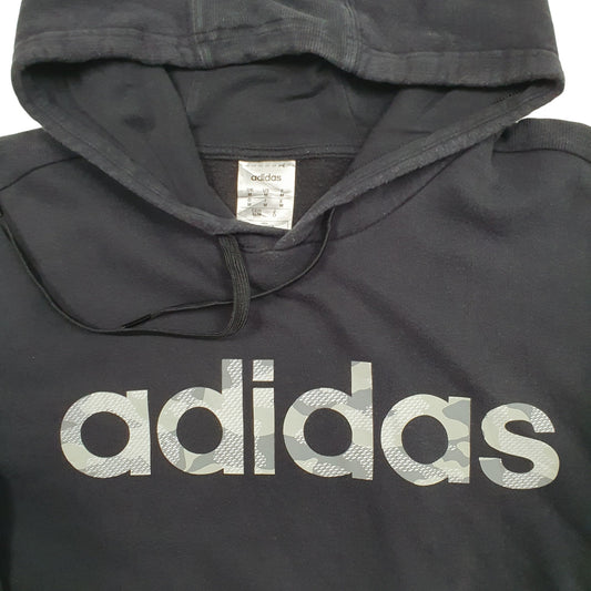 Mens Black Adidas Hoodie Jumper
