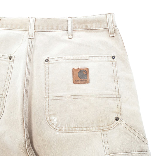 Mens Tan Carhartt Work Wear Riveted Carpenter Shorts