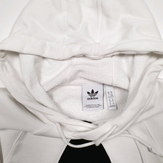 Mens White Adidas Hoodie Jumper