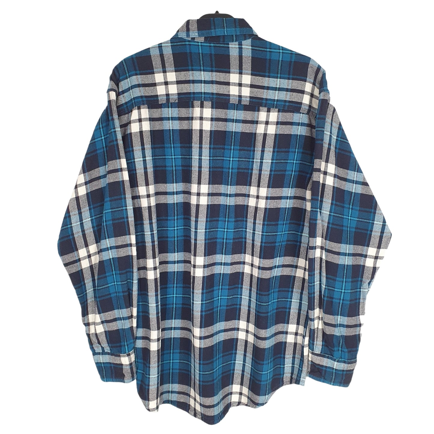 Red Head Long Sleeve Regular Fit Check Flannel Shirt Shacket Blue