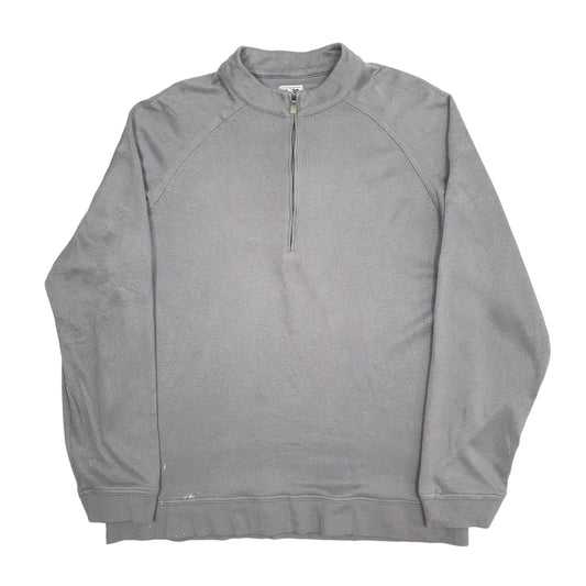 Mens Grey Adidas Quarter Zip Jumper