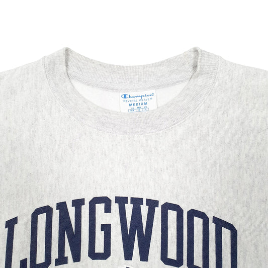 Mens Grey Champion Reverse Weave Longwood Chargers American Football Crewneck Jumper