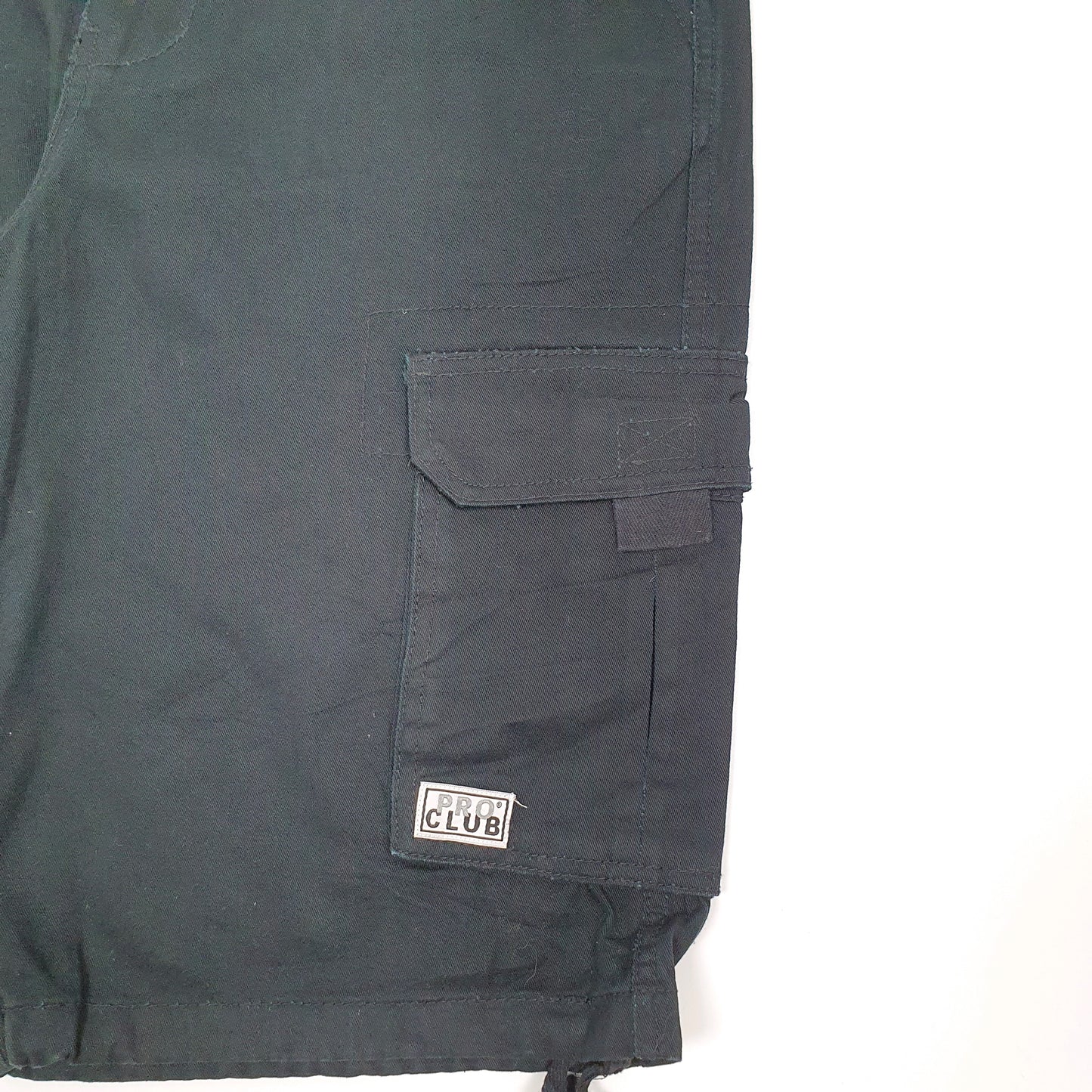 Mens Black Pro Club Combat Cargo Shorts