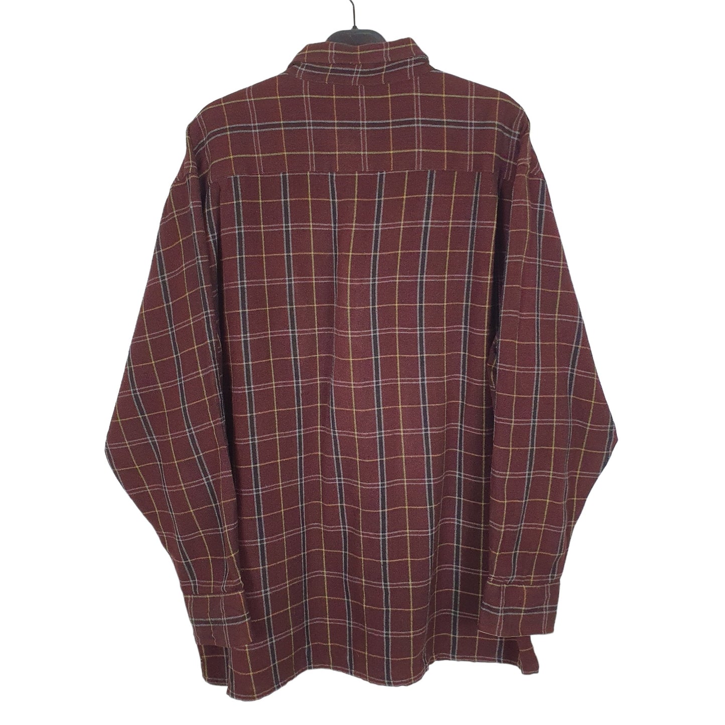 John Blair Flannel Shacket Long Sleeve Regular Fit Check Shirt Burgundy