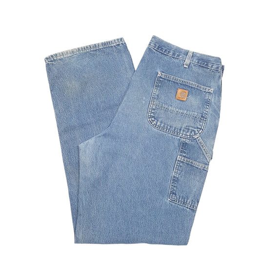 Mens Blue Carhartt Carpenter JeansW38 L36