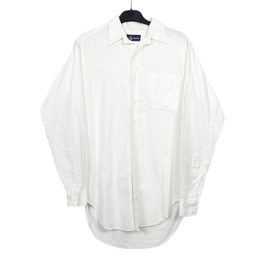 Mens White Ralph Lauren Long Sleeve Shirt