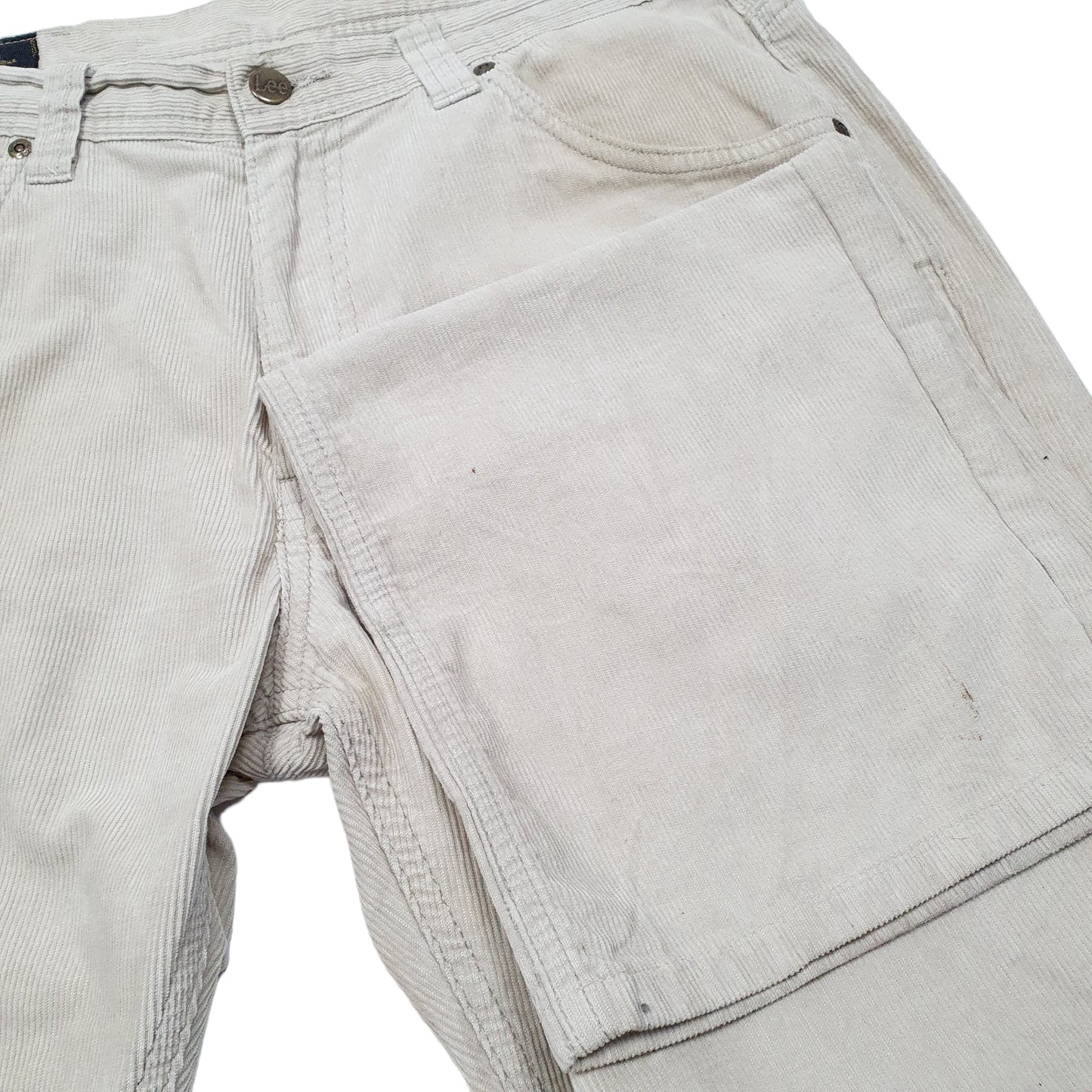 Mens Cream Lee Dillon Corduroy Trousers