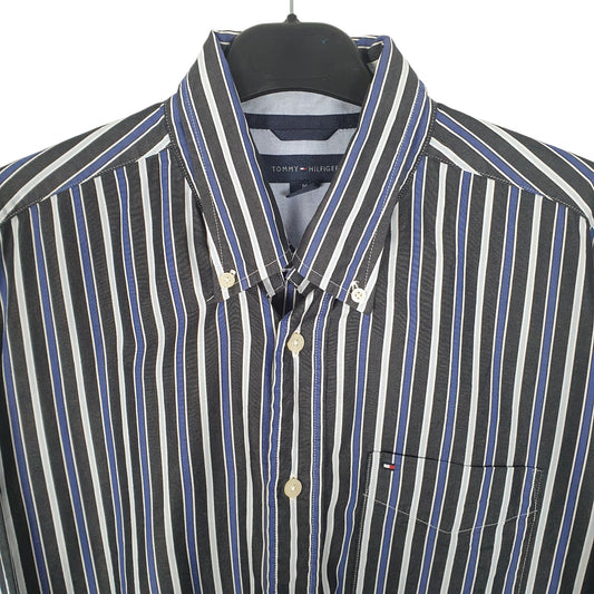 Tommy Hilfiger Long Sleeve Regular Fit Striped Shirt Black