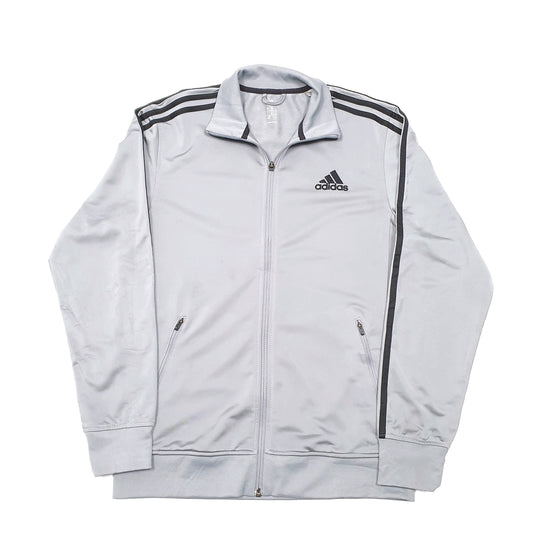 Mens Grey Adidas Active Gym Full Zip Jumper
