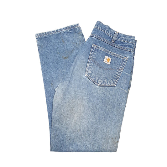 Mens Blue Carhartt Flame Resistant Casual JeansW34 L32