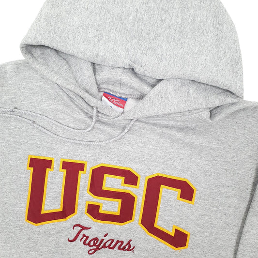 Mens Grey Champion USC Trojans USA College Hoodie Jumper