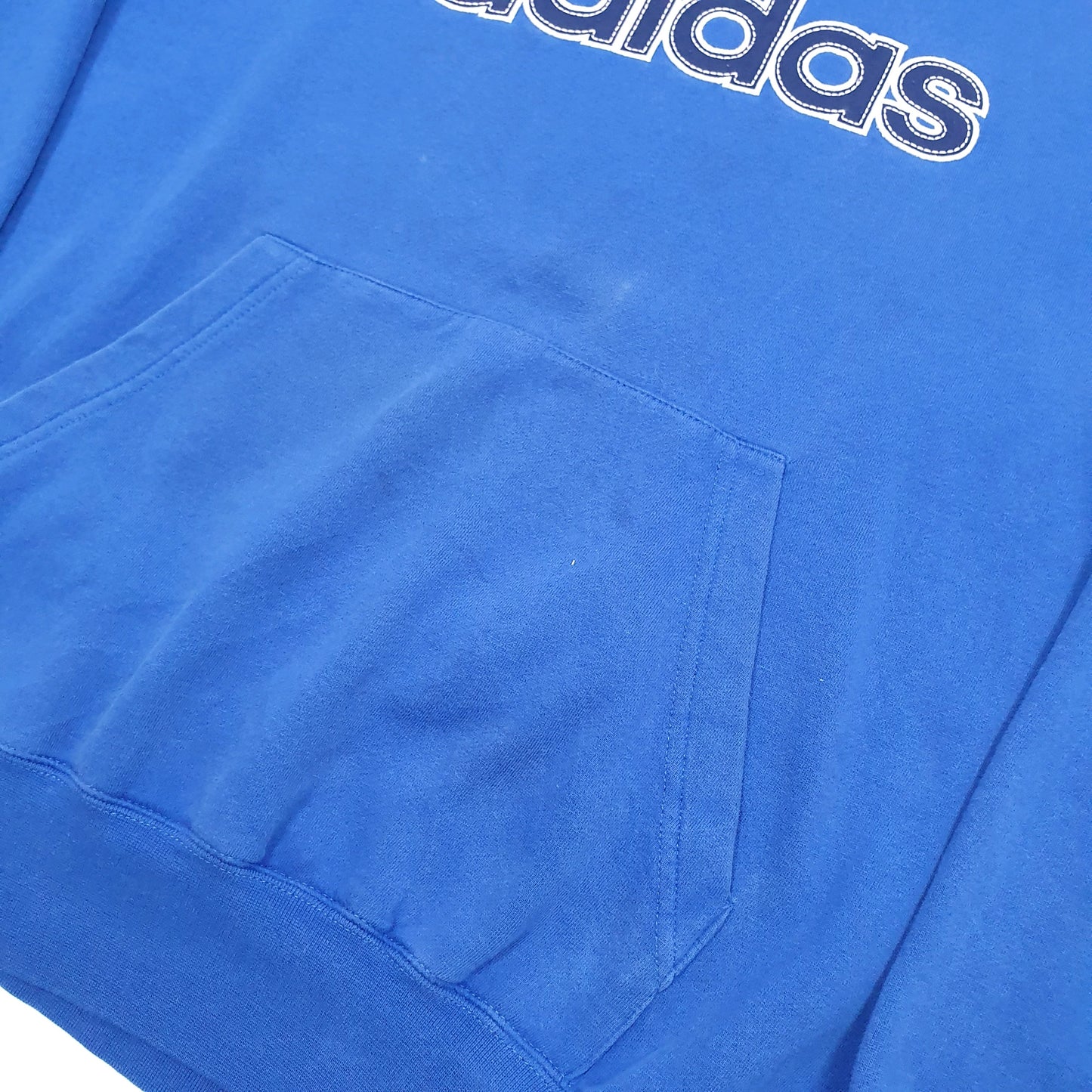 Adidas Spellout Hoodie L Blue