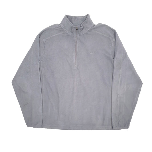 Mens Grey Champion Quarter Zip Jumper