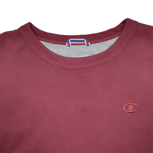 Mens Burgundy Champion Crewneck Jumper
