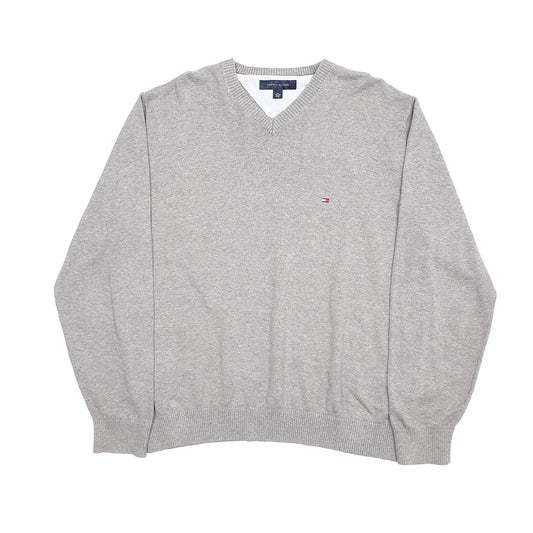 Mens Grey Tommy Hilfiger Crewneck Jumper