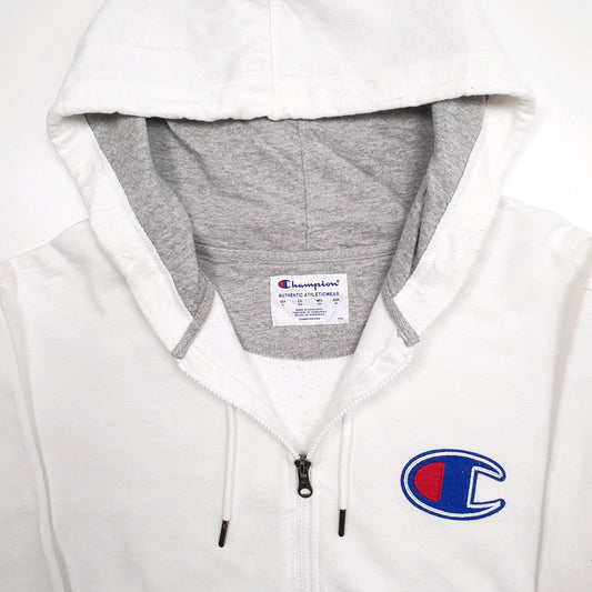 Mens White Champion Full Zip Jumper