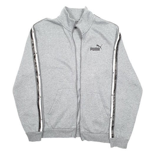 Mens Grey Puma Full Zip Jumper