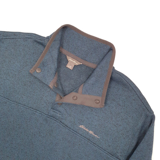 Eddie Bauer Quarter Zip Fleece XL Blue