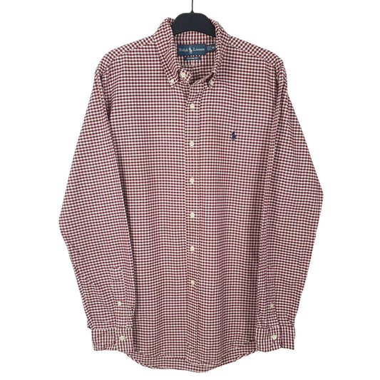 Mens Burgundy Ralph Lauren Long Sleeve Shirt