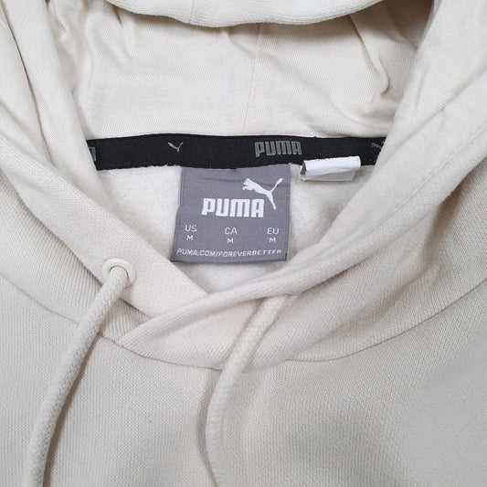 Mens Cream Puma Hoodie Jumper