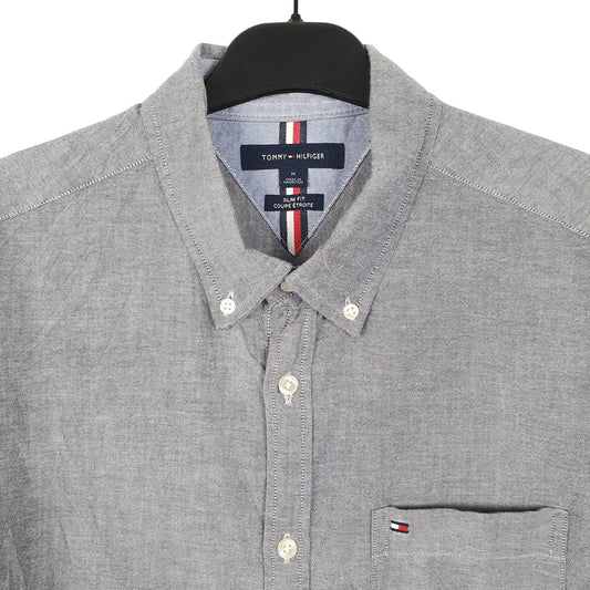 Tommy Hilfiger Long Sleeve Slim Fit Shirt Grey