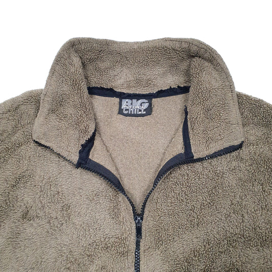 Mens Brown Big Chill Moose Woods Forest Full Zip Jumper